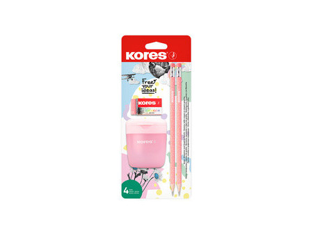Kores Kit crayon de papier 'Pastel', 4 pièces