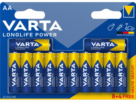 VARTA Pile alcaline Longlife Power, Mignon AA, pack éco