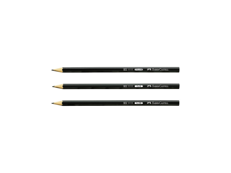 FABER-CASTELL Crayon 1111, hexagonal, degré de dureté: B