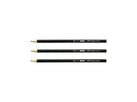 FABER-CASTELL Crayon 1111, hexagonal, degré de dureté: 2B
