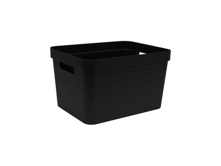 EDA Boîte de rangement STONE, 6 litres, PP, blanc