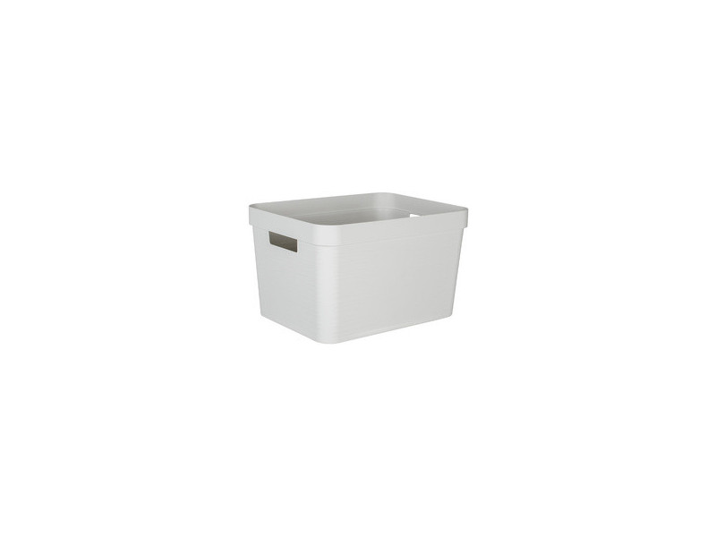 EDA Boîte de rangement STONE, 12 litres, PP, blanc