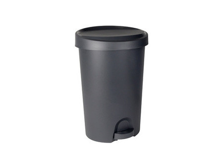 EDA Poubelle à pédale Stepy, 27 litres, PP, anthracite