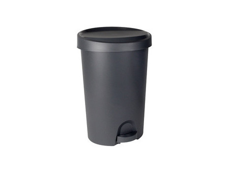 EDA Poubelle à pédale Stepy, 45 litres, PP, anthracite