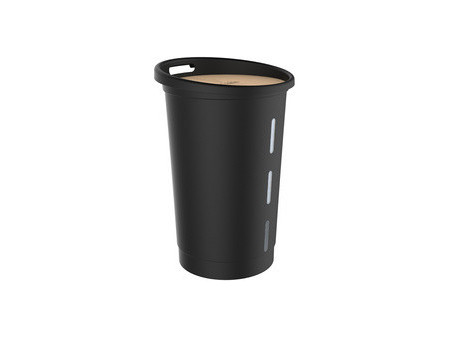 EDA Bac à pellets, 38 litres, noir