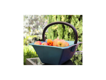 EDA Panier avec anse, 14 litres, plastique, vert