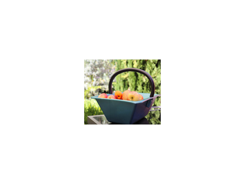 EDA Panier avec anse, 14 litres, plastique, vert