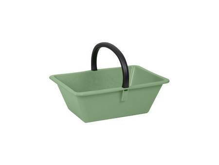 EDA Panier avec anse, 14 litres, plastique, vert