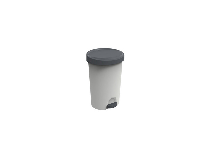 EDA Poubelle à pédale Stepy, 70 L, PP, gris/béton