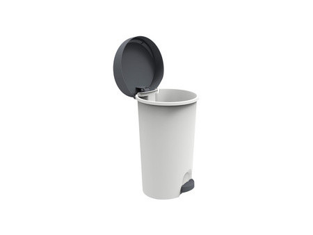 EDA Poubelle à pédale Stepy, 70 L, PP, gris/béton