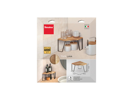 metaltex Étagère d'angle York LAVA, 1 niveau