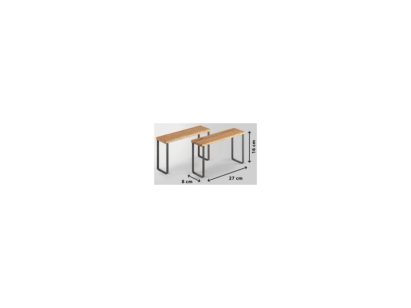 metaltex Étagère à épices York LAVA, 1 niveau, set de 2