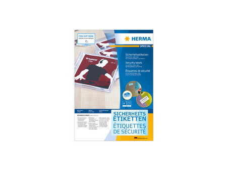 HERMA Étiquette de sécurité SPECIAL, 63,5 x 29,6 mm, blanc