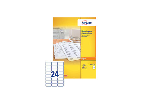 AVERY Etiquette pour photocopieur, 210 x 148,5 mm, blanc