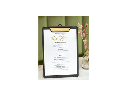 sigel Porte-menu à pince, A4, gris foncé / beige