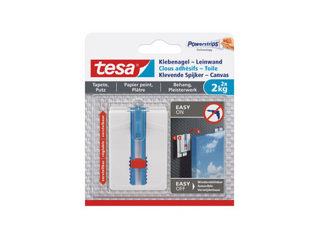 tesa Powerstrips Clou adhésif, pour papier peint et plâtre
