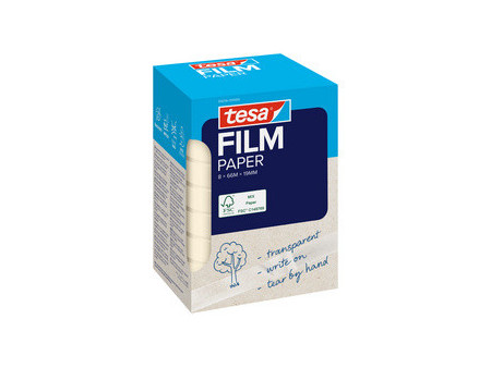 tesa Film PAPER, transparent, 19 mm x 33 m, Office Box