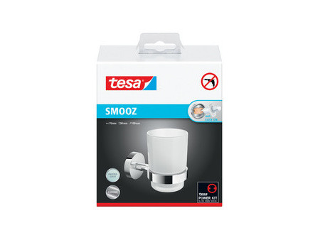 tesa Support pour verre à dents SMOOZ, avec colle, chromé