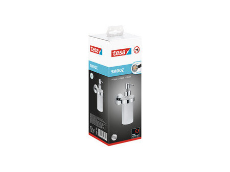 tesa Distributeur de savon SMOOZ, 200 ml, verre satiné