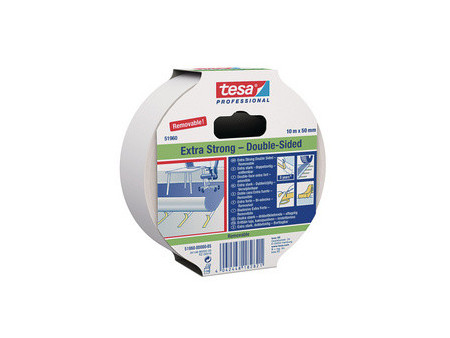 tesa Adhésif double-face extra fort, amovible, 50 mm x 25 m
