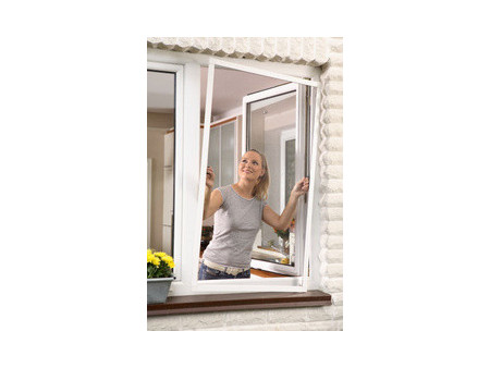 tesa Grille anti-mouche ALU COMFORT fenêtre, 1,40 m x 1,50 m