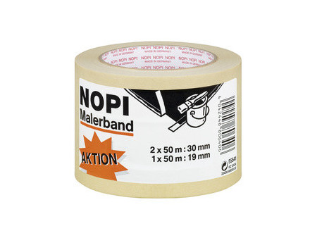 NOPI Ruban de masquage en papier crêpe, lot promo de 2,beige