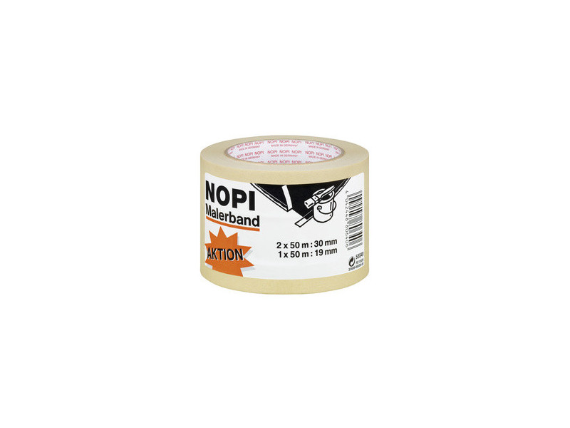 NOPI Ruban de masquage en papier crêpe, lot promo de 2,beige