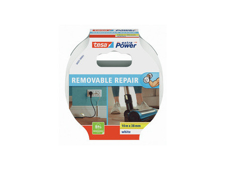 tesa Ruban adhésif toilé extra Power REMOVABLE REPAIR, blanc