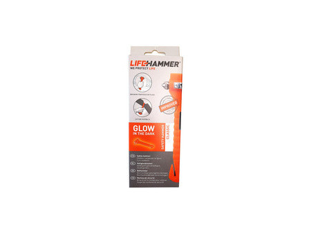 LEINA Marteau de secours, avec coupe ceinture, orange