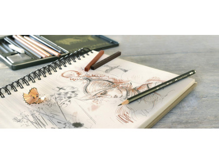 FABER-CASTELL PITT MONOCHROME Set petit, étui de 12 pièces