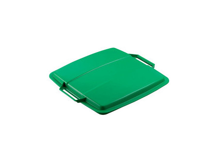 DURABLE Poubelle DURABIN 90, carré, pour le tri, gris