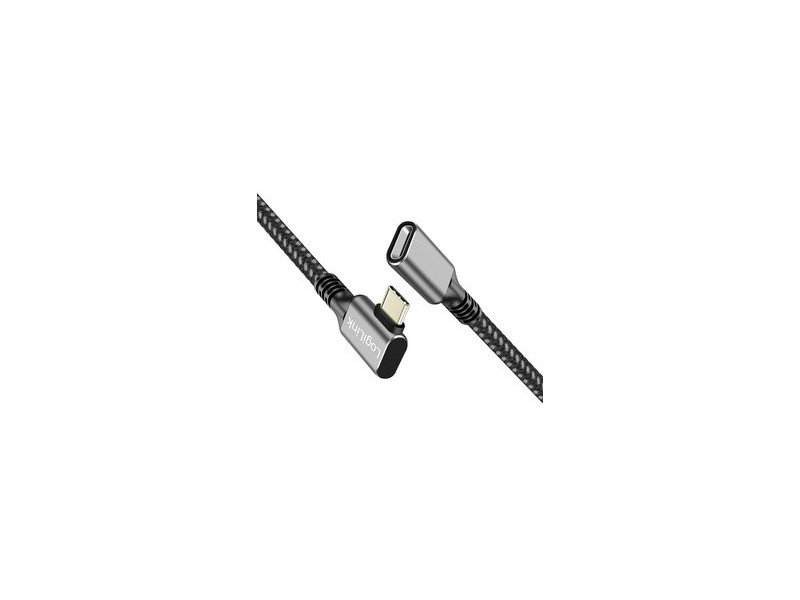 LogiLink Rallonge USB 3.2 Gen2,, boîtier alu, 1 m, noir/gris