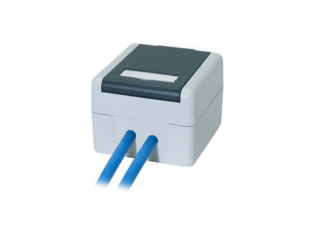 LogiLink Prise RJ45 cat.6A Outdoor, pour 2x RJ45, gris