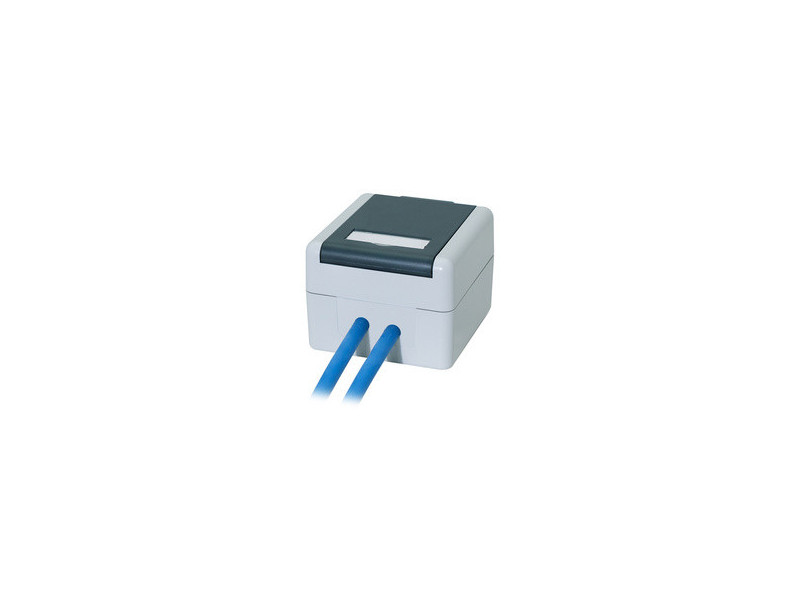 LogiLink Prise RJ45 cat.6A Outdoor, pour 2x RJ45, gris