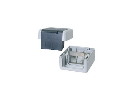 LogiLink Prise RJ45 cat.6A Outdoor, pour 2x RJ45, gris