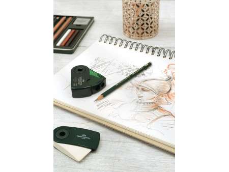 FABER-CASTELL PITT MONOCHROME Set medium, étui de 21 pièces