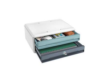 CEP Module de rangement MoovUp SECURE, 2 tiroirs,gris/menthe
