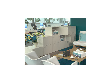 CEP Module de rangement MoovUp SECURE, 2 tiroirs,gris/menthe