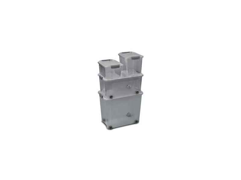 CEP Boîte de rangement SHADOW, 18 litres, translucide gris