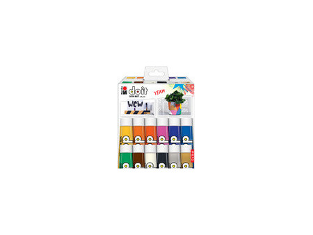 Marabu Set peinture acrylique DO IT Craft Paint, 12 x 36 ml