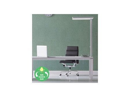 MAUL Lampadaire à LED version bureau MAULjaval, argent