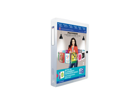 Oxford Boite de rangement POLYVISION, A4, PP, bleu