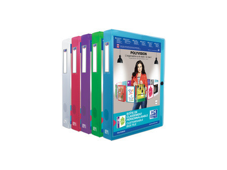 Oxford Boite de rangement POLYVISION, A4, PP, bleu