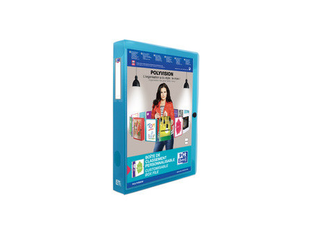 Oxford Boite de rangement POLYVISION, A4, PP, bleu