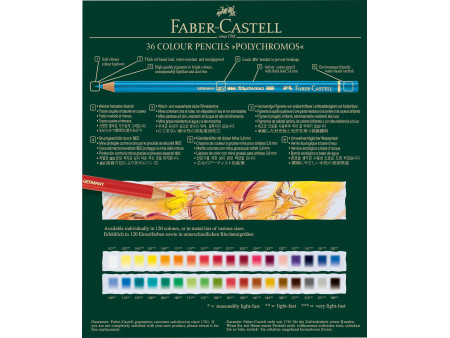 FABER-CASTELL Crayons de couleur POLYCHROMOS,boîte d'atelier