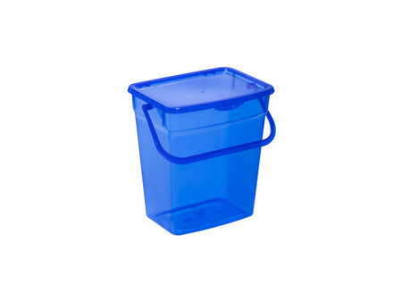 plast team Boîte à lessive, 6 litres, bleu transparent