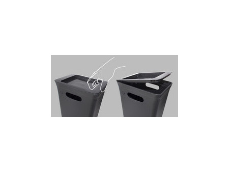 plast team Couvercle AVEDORE, pour poubelle de 20 L, noir