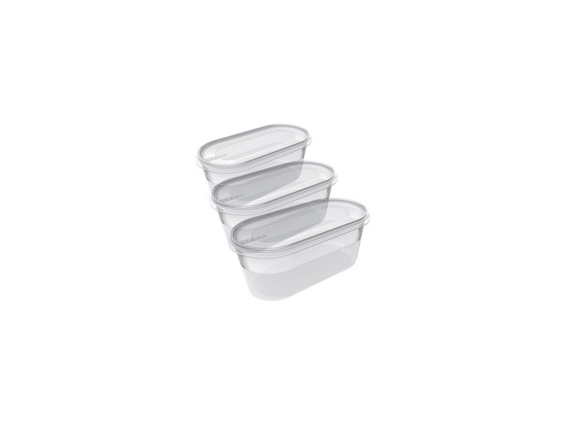 plast team Set de 3 boîtes de congélation Helsinki, 0,8 L