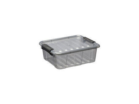 plast team Boîte de rangement HOME BOX, 2L, gris translucide