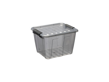plast team Boîte de rangement HOME BOX, 2L, gris translucide